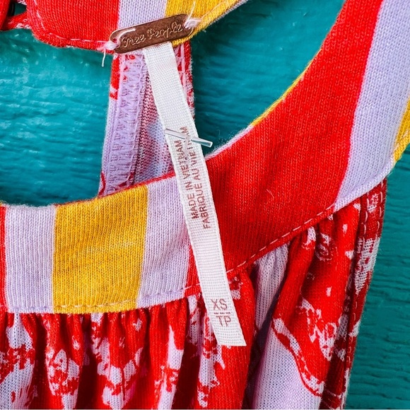 FREE PEOPLE LINEN BLEND FLOWY SLEEVELESS HALTER STYLE TUNIC TOP NWT - Picture 11 of 16